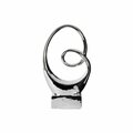 Urban Trends Collection Ceramic Medium Polished Chrome Silver Abstract Sculpture, 7.25 x 4.00 x 13.25 in., 2PK 12640
